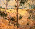 Arbres dans un champ par une journée ensoleillée Vincent van Gogh